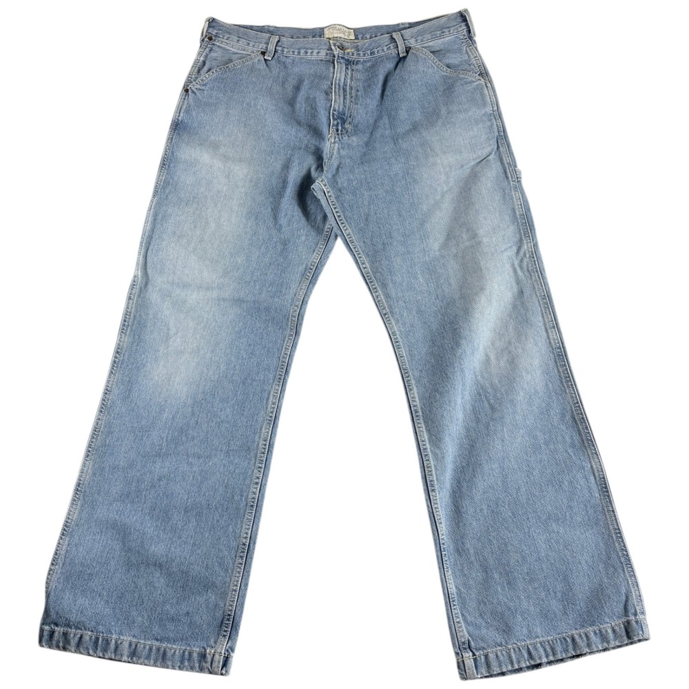 American‎ Eagle Vintage Worker Carpenter Jeans Men 38x32 Blue Denim Light Wash